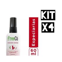Desodorizador Sanitário Freecô Especiarias 60ml - Kit C/ 4