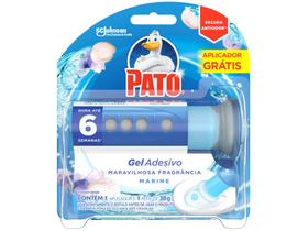 Desodorizador Sanitário Pato Gel Adesivo Marine com Aplicador Refil 110g 6 Discos