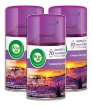 Desodorizante Bom Ar Ar Wick Campos De Lavanda 250ml Kit 3