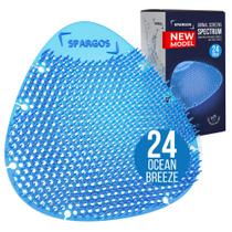 Desodorizante de mictório para tela, pacote com 24 unidades, Spargos Fresh 3D Wave Blue
