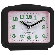 Despertador Analógico Quartzo Herweg 2588 034 Preto