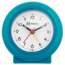 Despertador Analógico Quartzo Herweg 2611 267 Turquesa Pantone Despertador Analógico Quartzo Herweg 2611 267 Turquesa Pantone