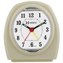 Despertador Analógico Quartzo Herweg 2633 032 Marfim