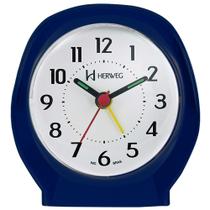 Despertador Analógico Quartzo Herweg 2634 011 Azul Escuro