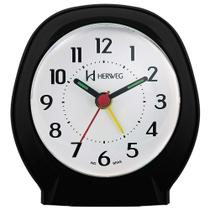 Despertador Analógico Quartzo Herweg 2634 034 Preto