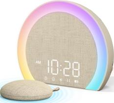Despertador ANJANK Loud com agitador de cama sem fio e luz de 9 cores