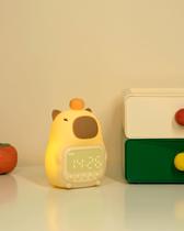 Despertador Aokpsrt Capybara com luz noturna para crianças recarregável