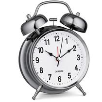 Despertador Bernhard Products Twin Bell 10 cm Silver Metal