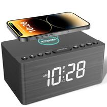 Despertador com alto-falante Bluetooth ANJANK com rádio FM e carregador Despertador com alto-falante Bluetooth ANJANK com rádio FM e carregador