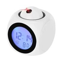 Despertador Com Projeção LED E Sinal Sonoro, Display De Luz Multifuncional Despertador Com Projeção LED E Sinal Sonoro, Display De Luz Multifuncional