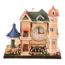 Despertador Creative European Style House Resin Craft