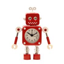 Despertador Creative Red Robot Metal Silent Non-Ticking Despertador Creative Red Robot Metal Silent Non-Ticking