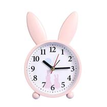Despertador Cute Cartoon Rabbit Silent Sweep para crianças
