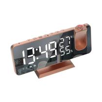 Despertador De Projeção Digital LED De Cabeceira USB FM Rádio Projetor De Teto Para Quarto Desktop