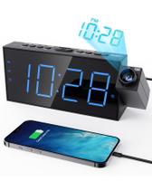 Despertador de projeção OnlyEE LED Digital com carregamento USB