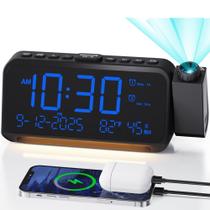 Despertador de projeção Roxicosly com volume e temperatura de 118 dB