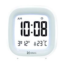 Despertador Digital Branco Herweg 2995