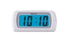 Despertador Digital C/ Alarme E Soneca Relógio De Mesa Lançamento - Branco - Herweg