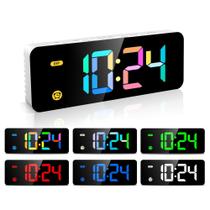 Despertador Digital HODIK com 7 Cores e 4 Níveis de Luz de Fundo