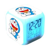 Despertador digital LED Doraemons Square 8x8x8cm para crianças Despertador digital LED Doraemons Square 8x8x8cm para crianças