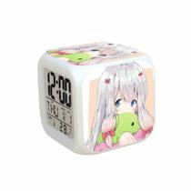 Despertador digital LED Manca Square Yellow 8x8x8cm