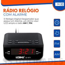 Despertador Digital: Rádio Relógio Digital Am/fm Controle De Volume Ajustável -Enviamos no mesmo dia