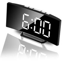 Despertador Digital Relógio De Mesa Led Com Tela Espelhada