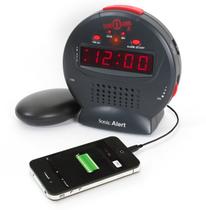 Despertador digital Sonic Alert Small com bateria de reserva preta
