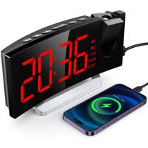 Despertador digital Uptimus, 7 cores, luz noturna, carregador USB