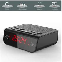Despertador Digital: Visor LCD de Cabeceira - Elegante - Rádio Relógio LELONG