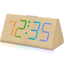 Despertador DreamSky Wooden Digital com porta USB e soneca