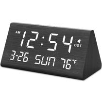 Despertador DreamSky Wooden Digital com porta USB e temperatura