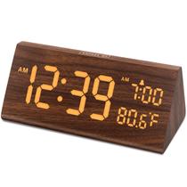 Despertador DreamSky Wooden Digital de 7,7 polegadas com porta USB