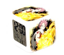 Despertador Fairys Tails de 7 cores com mudança de LED com termômetro Despertador Fairys Tails de 7 cores com mudança de LED com termômetro
