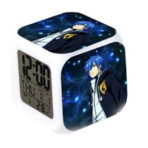 Despertador Fairys Tails de 7 cores com mudança de LED com termômetro Despertador Fairys Tails de 7 cores com mudança de LED com termômetro