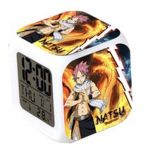 Despertador Fairys Tails de 7 cores com mudança de LED com termômetro Despertador Fairys Tails de 7 cores com mudança de LED com termômetro