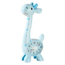 Despertador fofo em forma de girafa para crianças de plástico azul Despertador fofo em forma de girafa para crianças de plástico azul