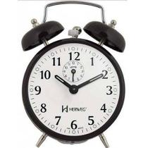Despertador Herweg 2208 034 Preto Antigo Retrô Relógio Despertador Herweg 2208 034 Preto Antigo Retrô Relógio