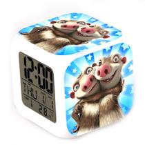 Despertador Ices Ages 7 cores com mudança de LED com termômetro