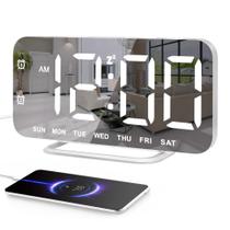 Despertador JALL Slim LED Digital Mirror Surface White