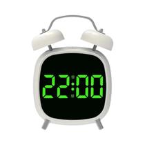 Despertador LED Super Alto Com Controle De Voz E Campainha Dupla Para Dorminhocos Profundos, Modo