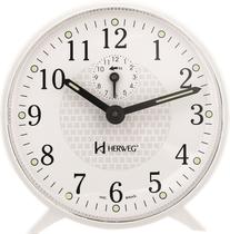 Despertador Mecânico Branco Clássico 2220