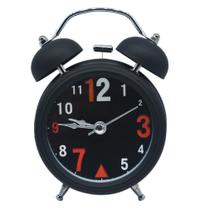Despertador Metal Bell Relógio de mesa com movimento mudo de 3 polegadas
