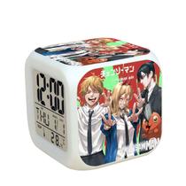 Despertador Motosserras Mans Anime Digital LED 8x8x8cm