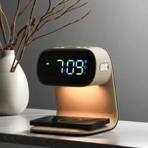 Despertador Multifuncional Relógio e Carregador Sem fio