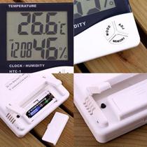 Despertador multiuso relogio termometro medidor de humidade e temperatura digital