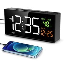Despertador Netzu para quartos com soneca de temperatura de data Despertador Netzu para quartos com soneca de temperatura de data