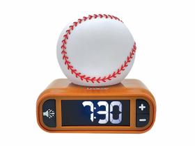 Despertador noturno LexiBook Baseball com sons marrom/branco Despertador noturno LexiBook Baseball com sons marrom/branco