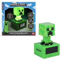 Despertador Paladone Minecraft Creeper Icon Kids com luz