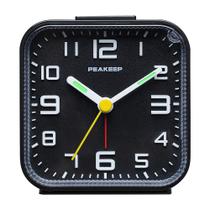 Despertador Peakeep 3D Numbers No Tick-Tock Analog Travel